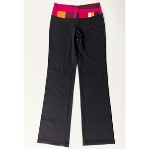 6 - Lululemon - Black and Raspberry Flare Leggings